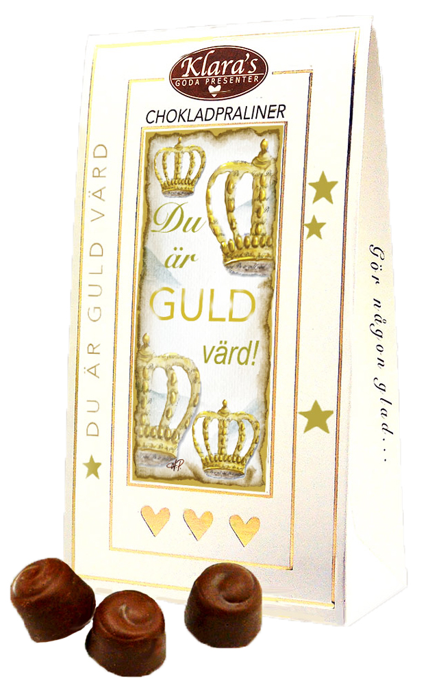 Du är guld värd - Lyxiga chokladpraliner
